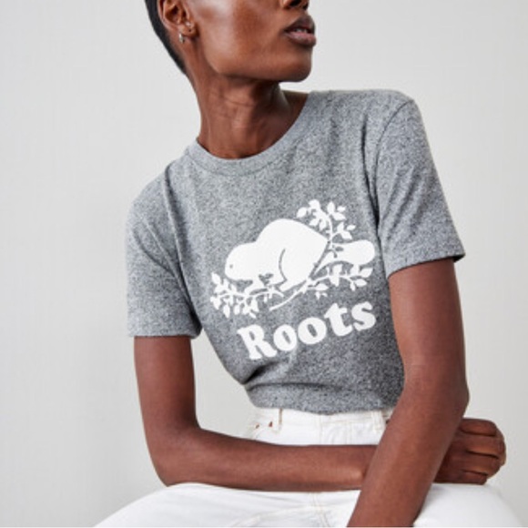 Roots Tops - Roots Heather Gray‎ Tee with White Logo